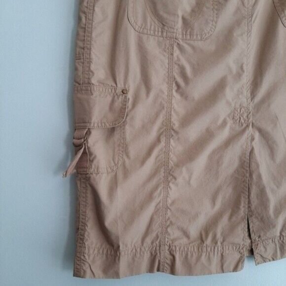 DELLA SPIGA / Italy Casual Skirt Cotton Tan Cargo Pocket Sz 12 - Picture 8 of 9
